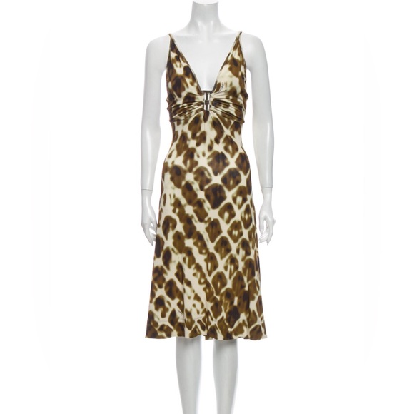 Just Cavalli Animal Print Knee Length Dress - Picture 1 of 5